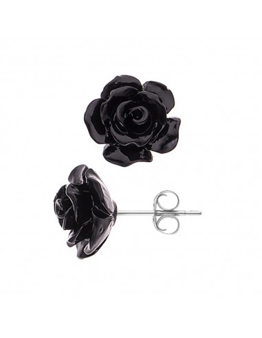 Boucles d'Oreilles"BLACK ROSE" 