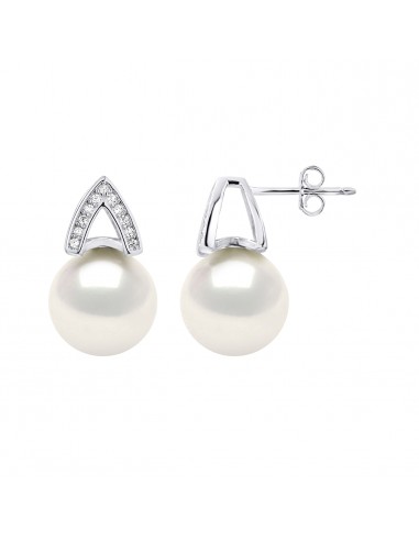 Boucles d'Oreilles en "V" avec Perles...