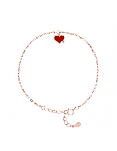 Bracelet motif "COEUR" ROUGE avec un...