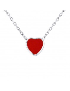 Collier motif "CUR" Rouge 