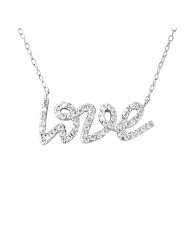 Collier "LOVE" entièrement serti de...