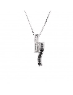 Collier Motif Vagues sertie...