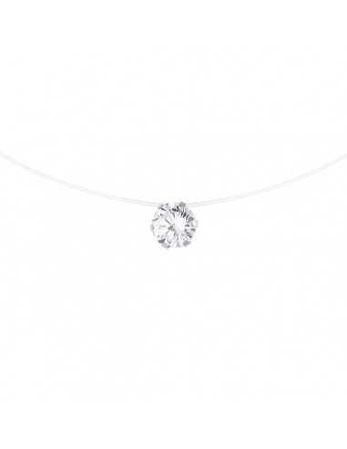 Collier Solitaire Oxyde de Zirconium 