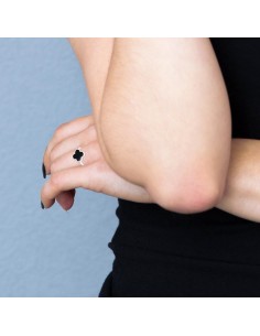 Bague motif "TREFLE" NOIR... 2