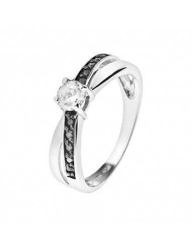 Bague Solitaire  Croisée  Argent 925...