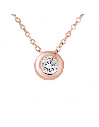 Collier SOLITAIRE Oxyde de Zirconium...